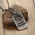 Pendentif Loup Gravé (Acier)